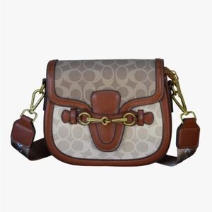 Tan and Brown Crossbody Bag